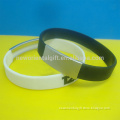 Customized silicone bracelet with metal clip , clasp stainless steel silicone wristband